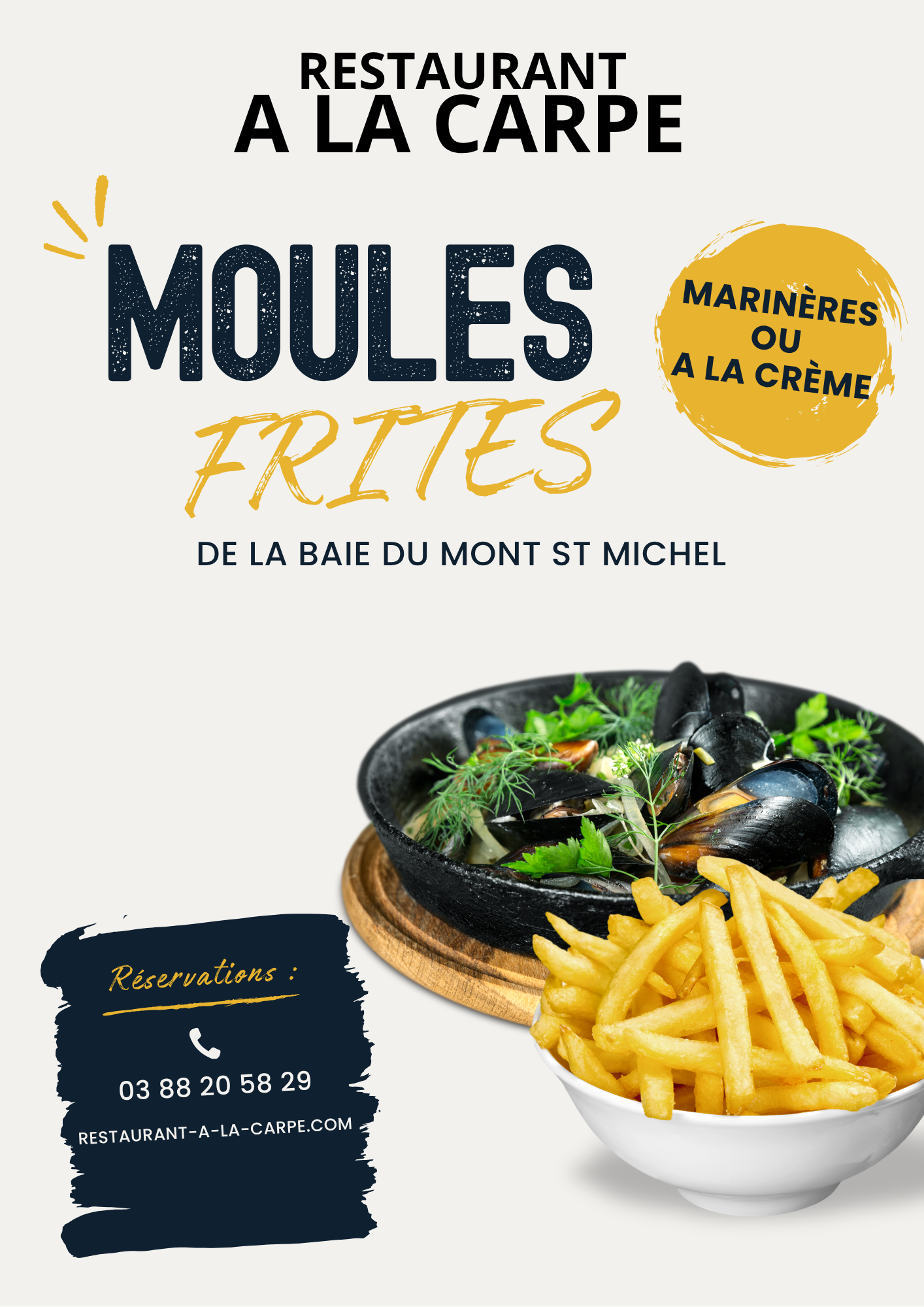 moules_frites2026 Moules de la baie du Mont St Michel au Restaurant à la Carpe
